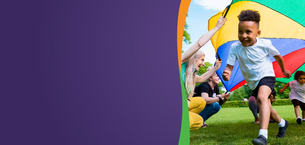 Children in summer outdoor fun program